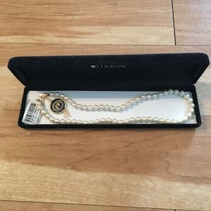 Belle de Mer Pearl Necklace, 16" 14k Gold AA Akoya